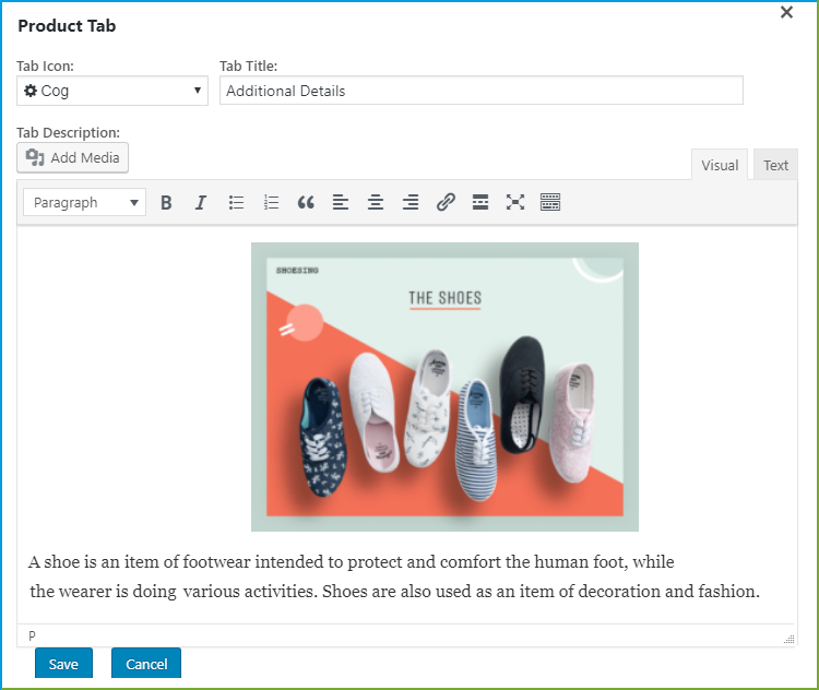 WooCommerce Plugin für zusätzliche Informationen - WYSIWYG Editor
